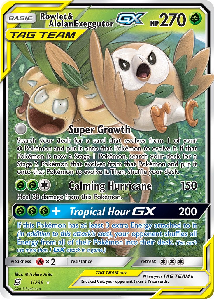 Rowlet & Alolan Exeggutor-GX - 1 - Unified Minds