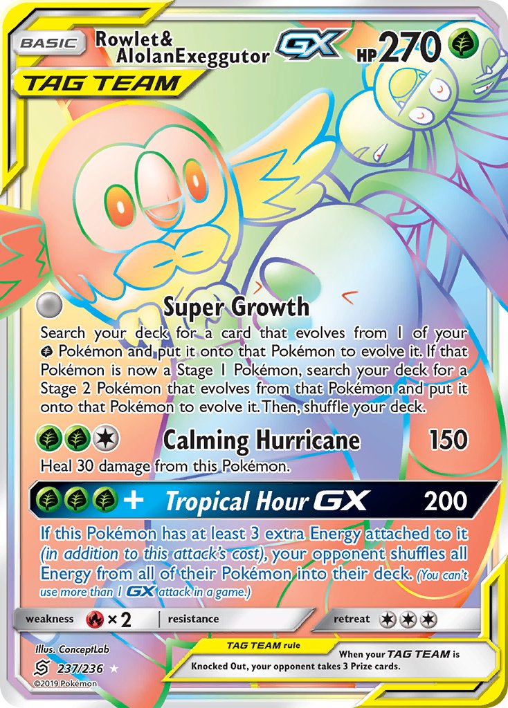 Rowlet & Alolan Exeggutor-GX - 237 - Unified Minds