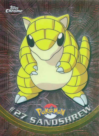 Sandshrew - 27 - Topps - Chrome series 1 - front