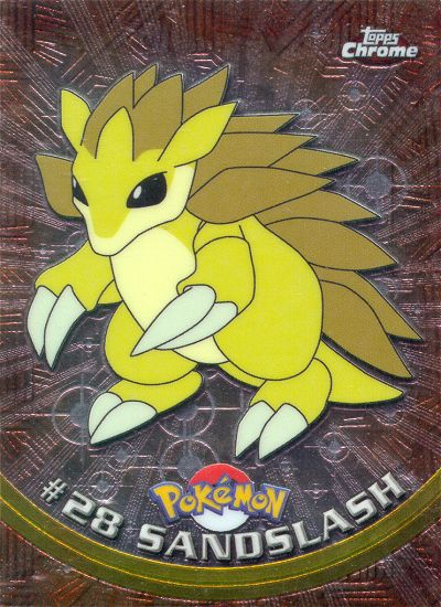 Sandslash - 28 - Topps - Chrome series 1 - front