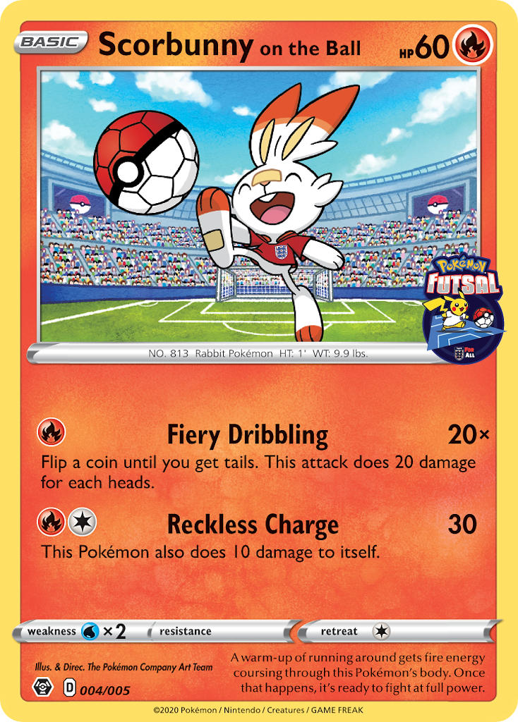 Scorbunny on the Ball - 4 - Pokemon Futsal Promos 2020