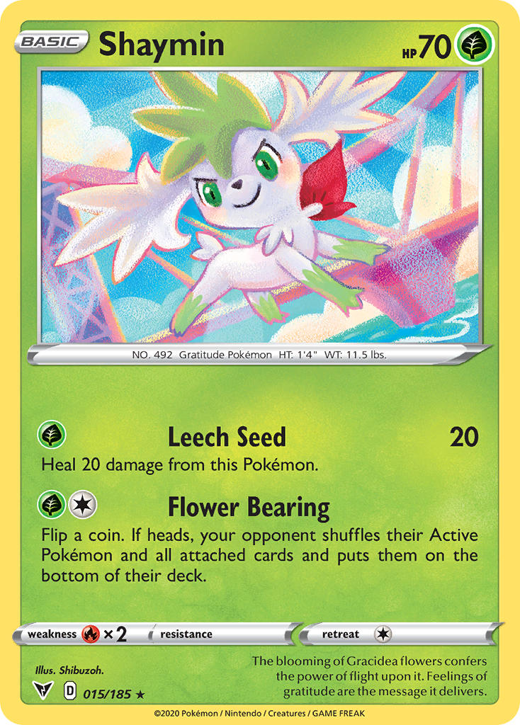 Card Shaymin 33/214 da coleção Lost Thunder