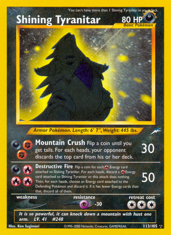 Shining Tyranitar - Neo Destiny - Unlimited