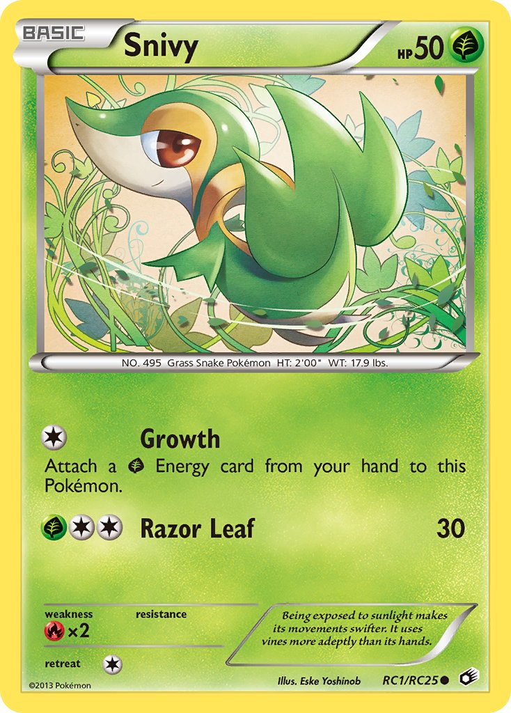 Snivy Holo - McDonald's Collection 2021 Pokémon card 5/25