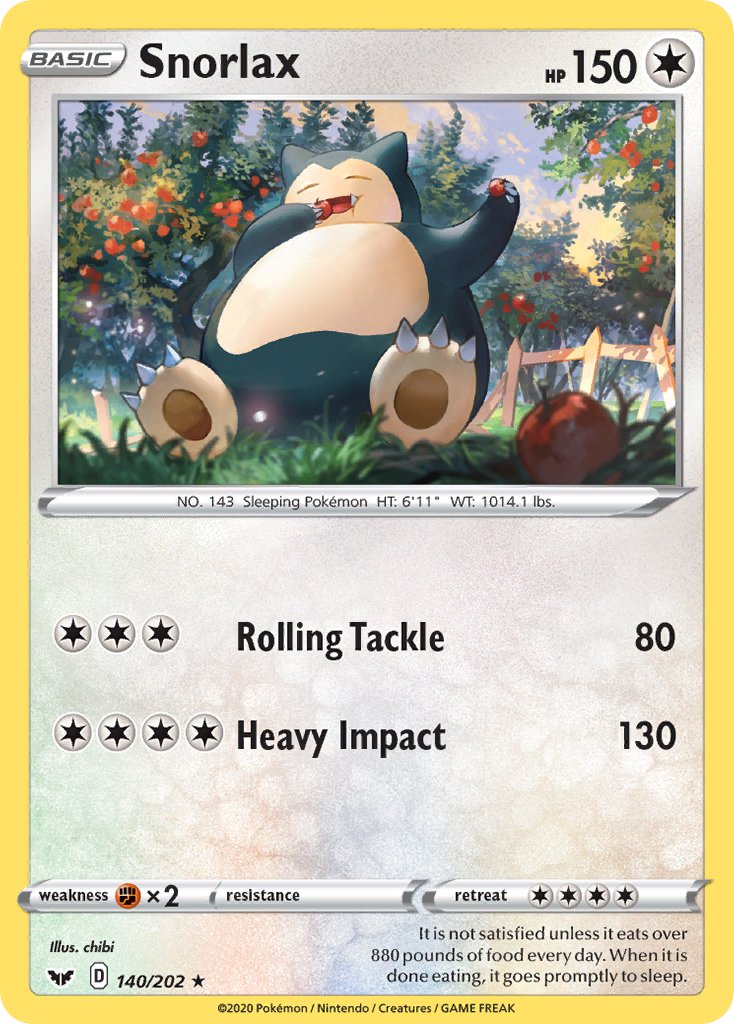 Snorlax - 140 - Sword & Shield