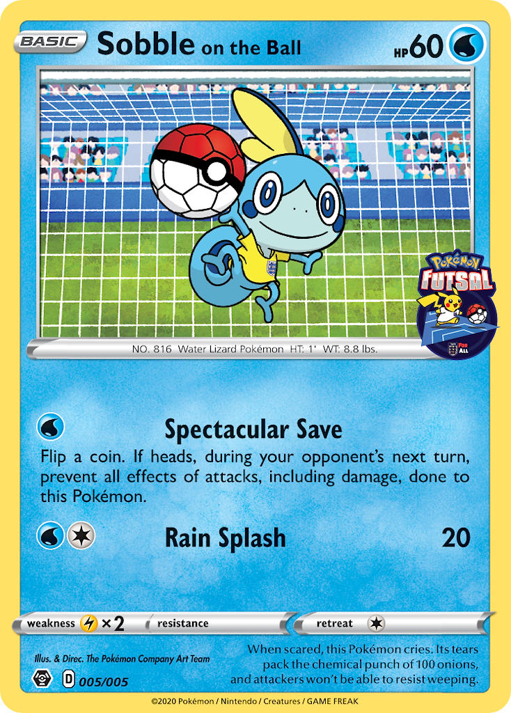 Sobble on the Ball - 5 - Pokemon Futsal Promos 2020