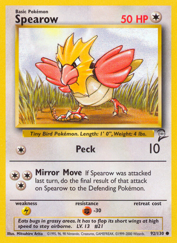 Spearow-92-Base Set 2