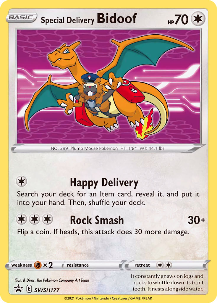 Special Delivery Bidoof - SWSH177 - Sword & Shield Promos