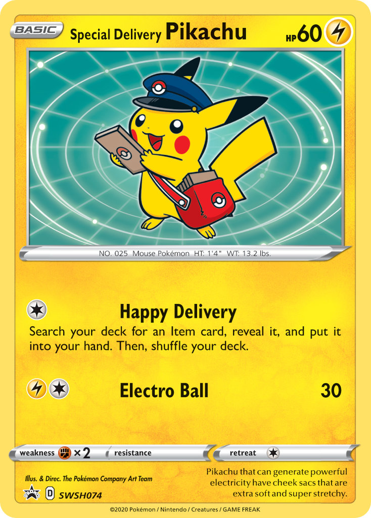 Special Delivery Pikachu - SWSH074 - Sword & Shield Promos