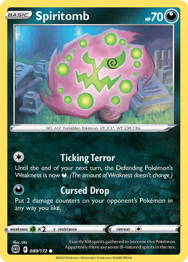 Spiritomb 129/198 Pokemon Reverse Holo 2023 Scarlet And Violet