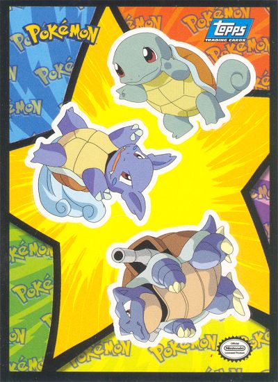 Squirtle, Wartortle, Blastoise