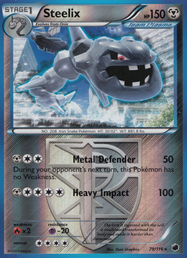 Pokemon Steelix and Onix - Rare Card Evolution Set (Plasma Freeze #61 –  Dan123yal Toys+