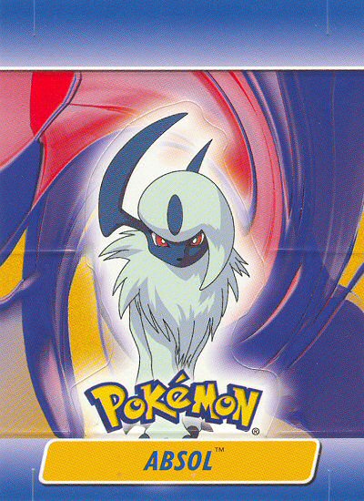 Absol - 1 of 10 - Topps - Pokemon Advanced Challenge - front