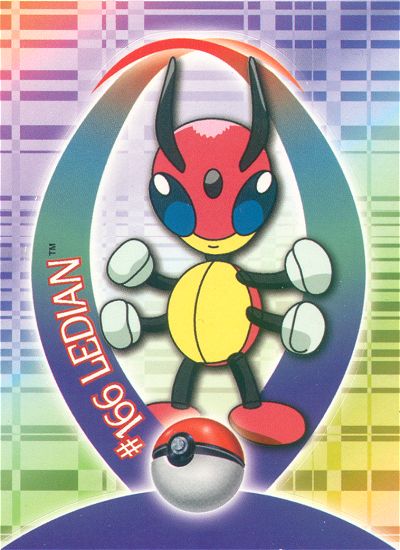 Ledian - 15 of 62 - Topps - Johto series - front