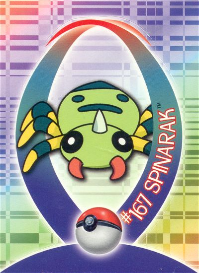 Spinarak - 16 of 62 - Topps - Johto series - front