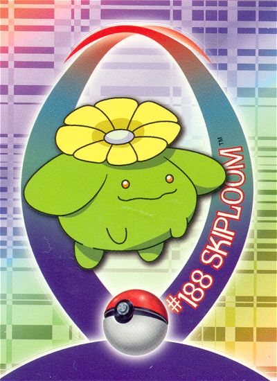 Skiploom - 32 of 62 - Topps - Johto series - front