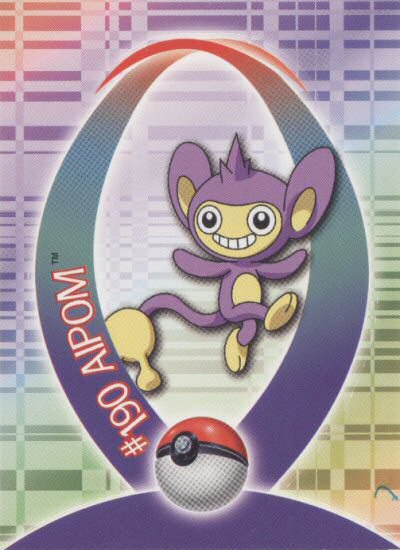 Aipom - 34 of 62 - Topps - Johto series - front