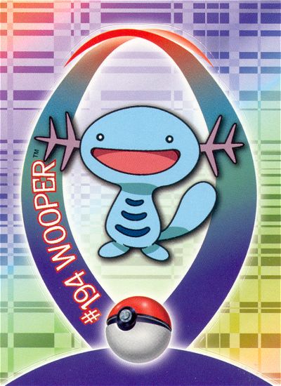 Wooper - 38 of 62 - Topps - Johto series - front
