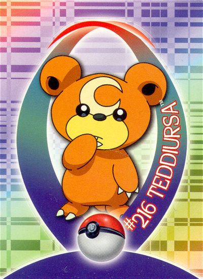 Teddiursa - 50 of 62 - Topps - Johto series - front