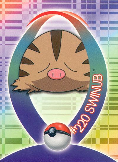 Swinub - 52 of 62 - Topps - Johto series - front