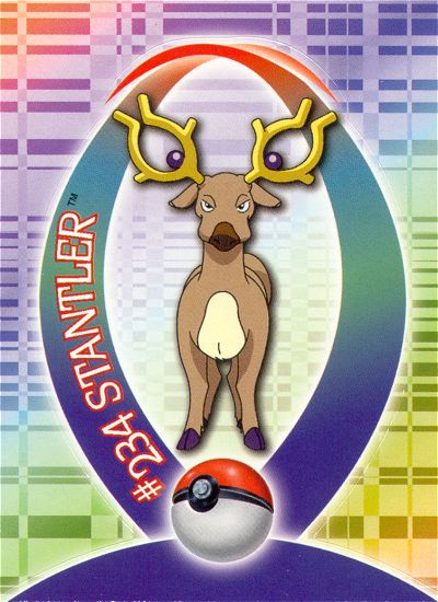 Stantler - 57 of 62 - Topps - Johto series - front