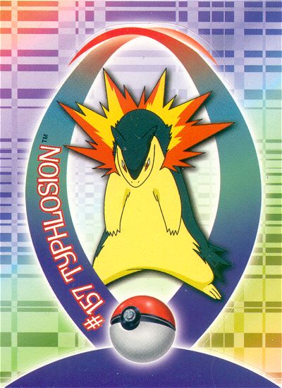 Typhlosion - 6 of 62 - Topps - Johto series - front