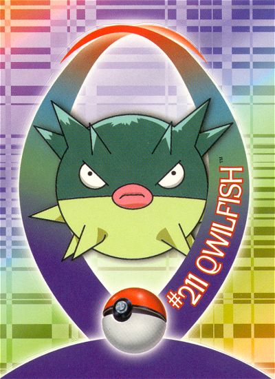 Qwilfish - 13 of 37 - Topps - Johto League Champions - front