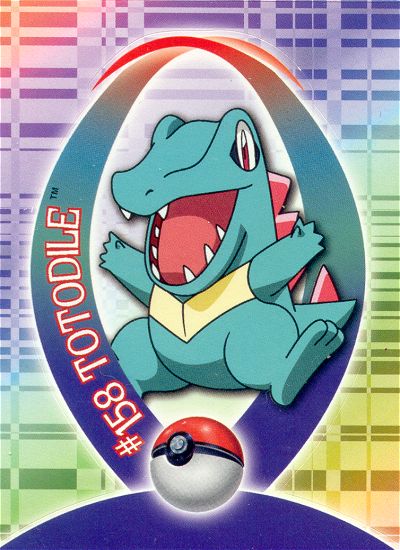 Totodile - 7 of 62 - Topps - Johto series - front