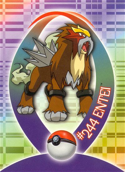 Entei - 32 of 37 - Topps - Johto League Champions - front