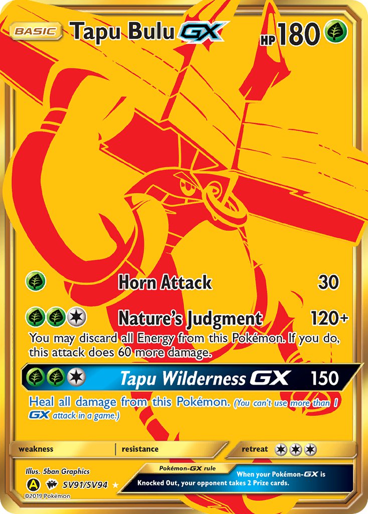 Tapu Bulu-GX - SV91 - Burning Shadows