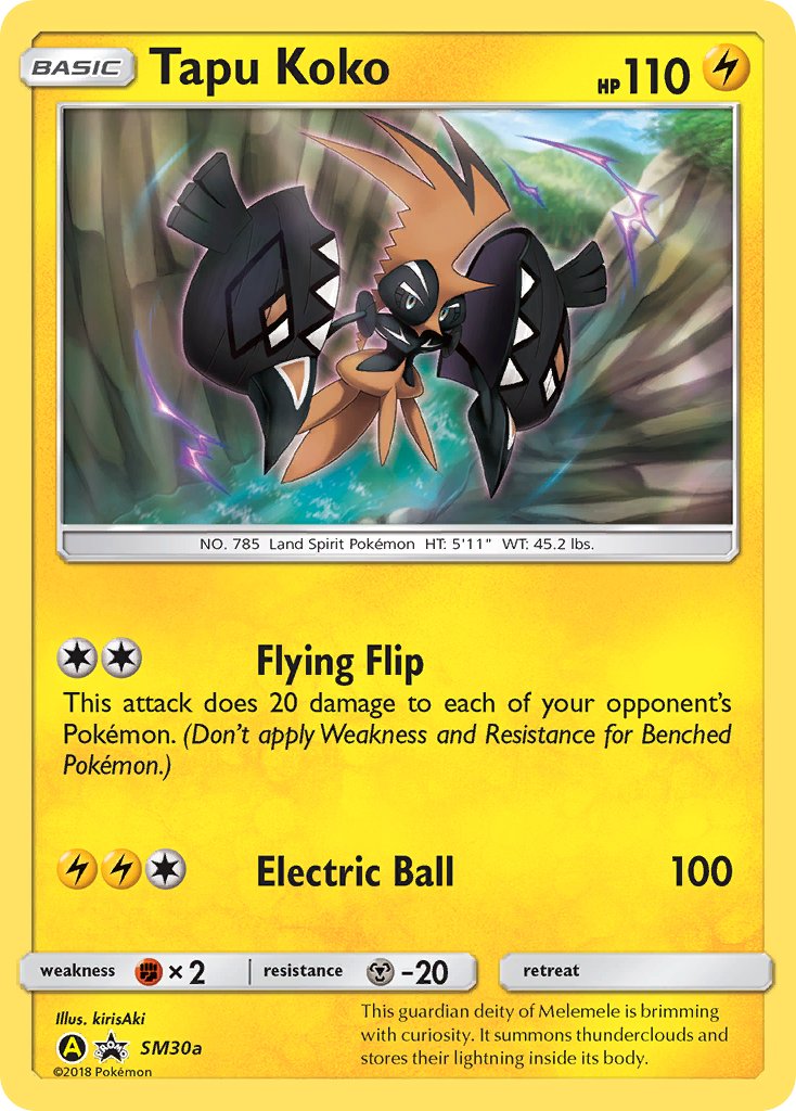 Card Tapu Koko-GX 153/145 da coleção Guardians Rising