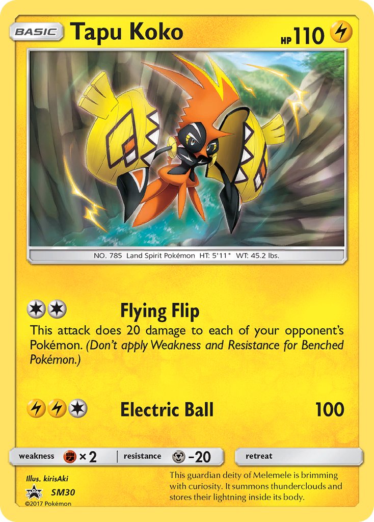 Tapu Koko - SM30 - Sun & Moon Promos