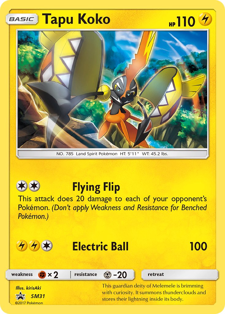 Tapu Koko - SM31 - Sun & Moon Promos