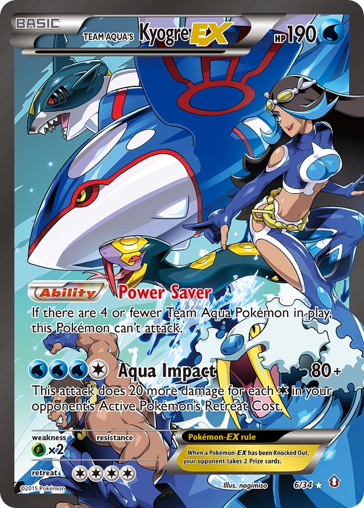 Team Aqua’s Kyogre-EX - 6 - Double Crisis