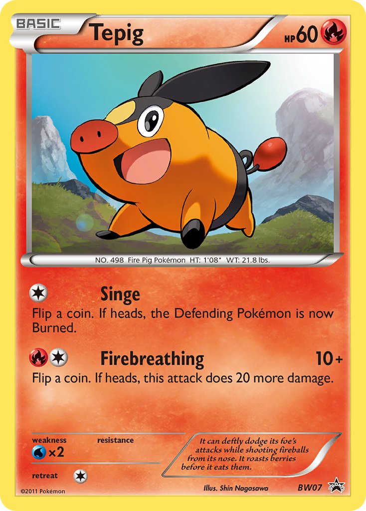 Tepig - BW07 - Black & White Promos