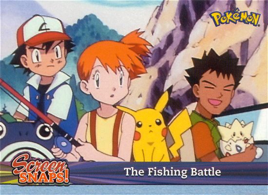 The Fishing Battle - snap11 - Topps - Johto League Champions - front