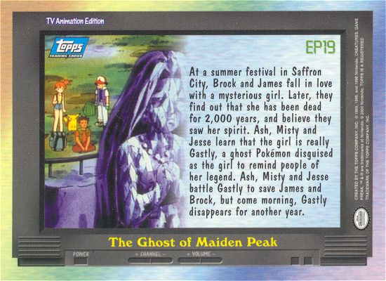 The Ghost of Maiden Peak - EP19 - Topps - Series 2 - back