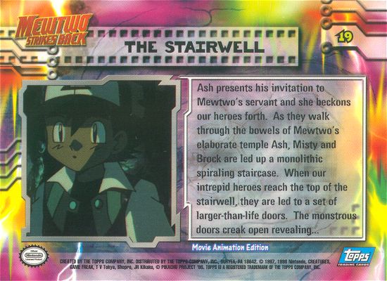 The Stairwell - 19 - Topps - Pokemon the first movie - back