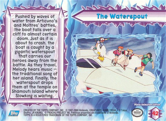 The Watersprout - 42 - Topps - Pokemon the Movie 2000 - back