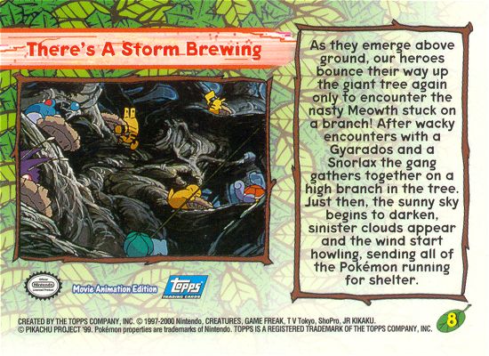 There's A Storm Brewing - 8 - Topps - Pokemon the Movie 2000 - back