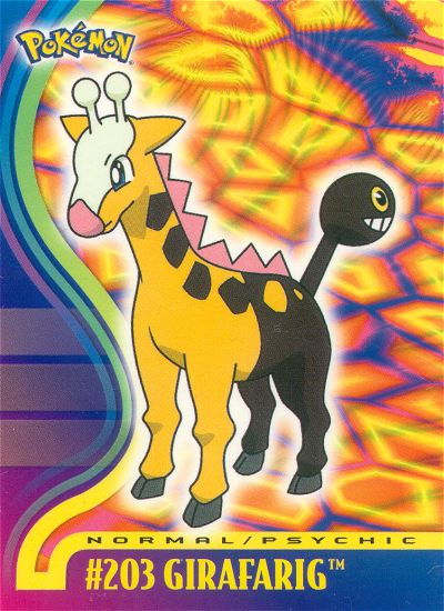 Girafarig - 203 - Topps - Johto series - front