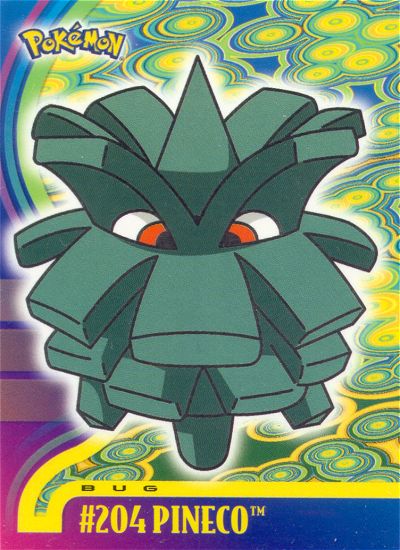 Pineco - 204 - Topps - Johto series - front