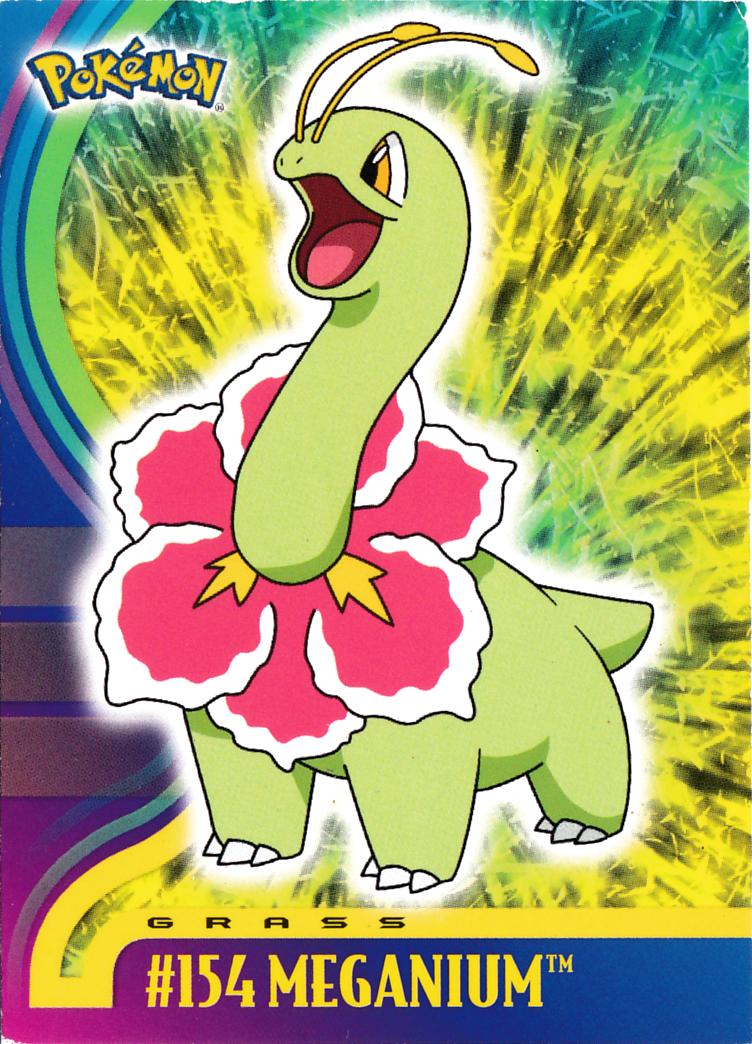 Meganium - 154 - Topps - Johto series - front