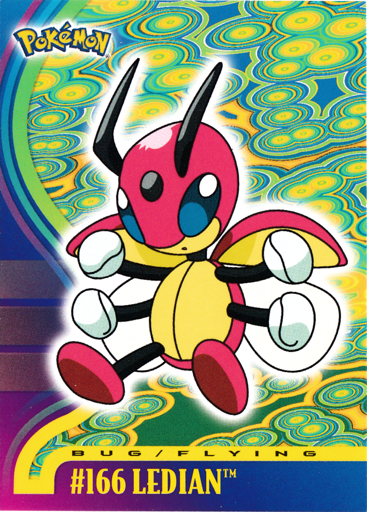 Ledian - 166 - Topps - Johto series - front