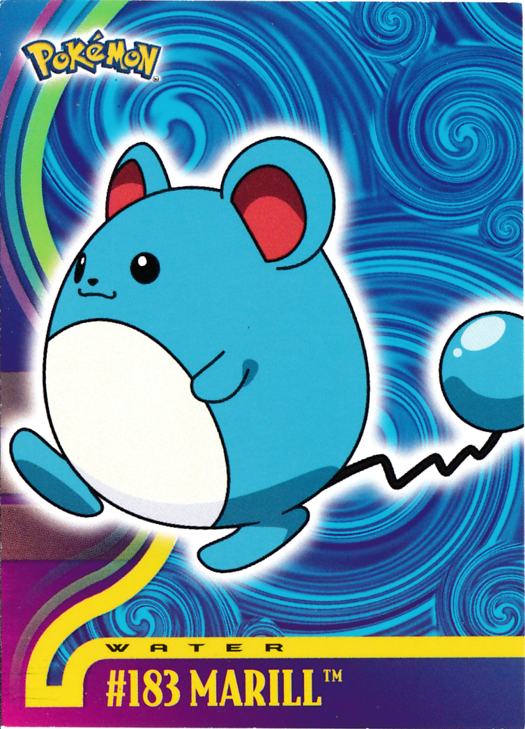 Marill - 183 - Topps - Johto series - front