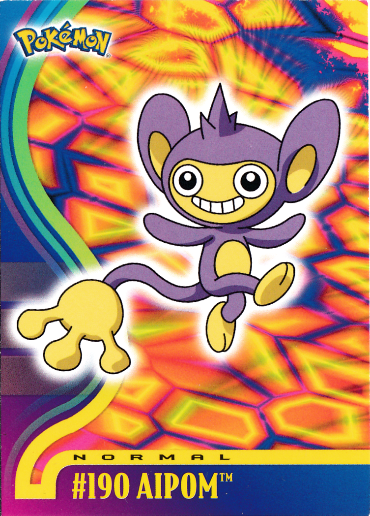 Aipom - 190 - Topps - Johto series - front