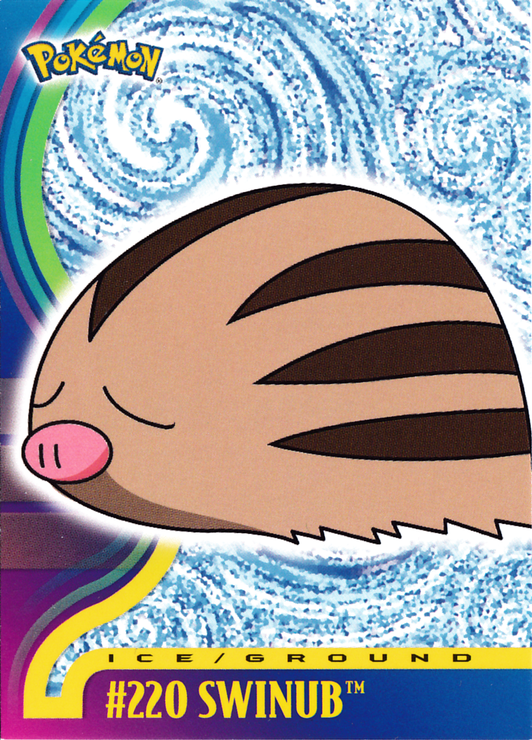 Swinub - 220 - Topps - Johto series - front