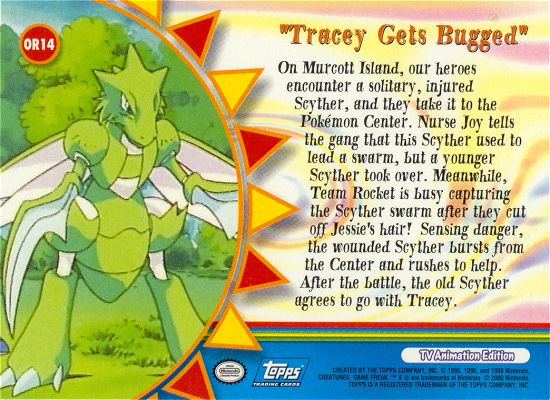 Tracey Gets Bugged - OR14 - Topps - Series 3 - back