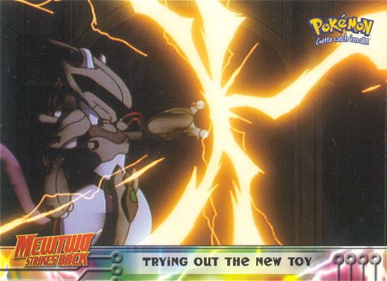 Trying Out the New Toy - 7 - Topps - Pokemon the first movie - front