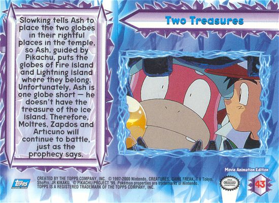 Two Treasures - 43 - Topps - Pokemon the Movie 2000 - back